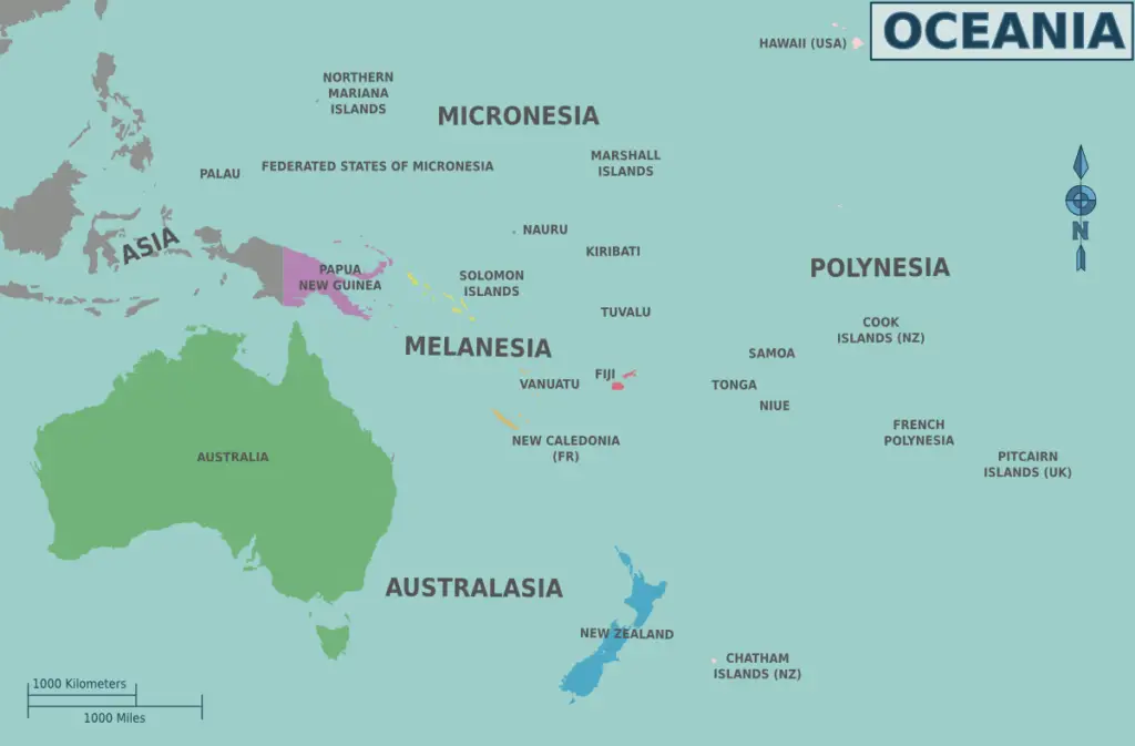Regiones religiosas de oceanía